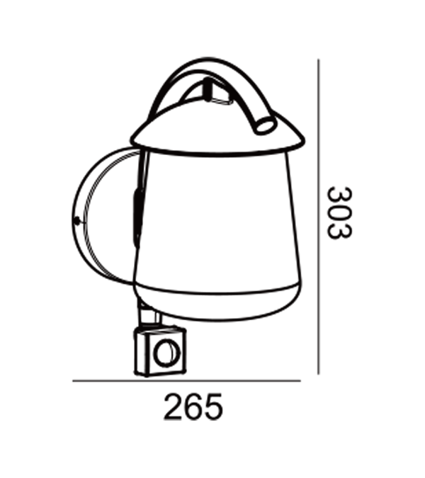 Parrot Bend lapos tetejű üveg indukciós fali lámpa HR60673S Parrot Bend lapos tetejű üveg indukciós fali lámpa HR60673S