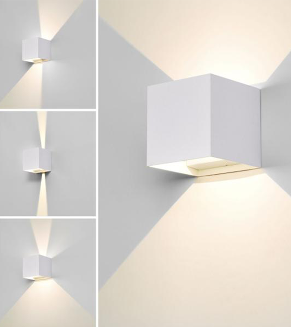 100 négyzet alakú LED-es kétirányú tompított fali lámpa HR60432-LED 100 négyzet alakú LED-es kétirányú tompított fali lámpa HR60432-LED