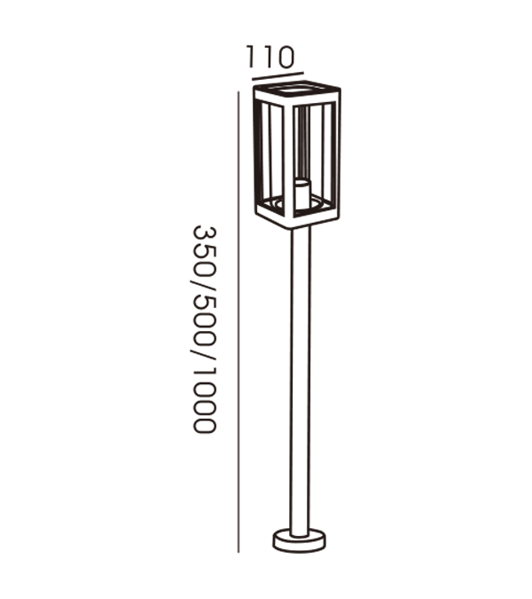 110 Üvegborítású kerti lámpa HR60122-500 110 Üvegborítású kerti lámpa HR60122-500