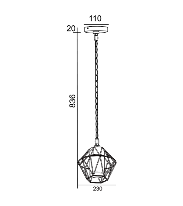 Drótcsillár HR60502-836 Drótcsillár HR60502-836