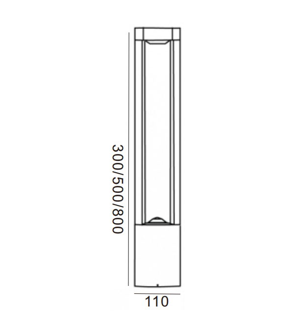 110 négyzet alakú LED kerti lámpák HR60032-500-LED 110 négyzet alakú LED kerti lámpák HR60032-500-LED